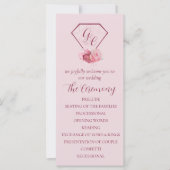 Blush Pink & Crimson Red Wedding Programma (Voorkant)