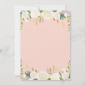 Blush Pink Cross en White Flowers | Fotobaptisme Bedankkaart (Achterkant)