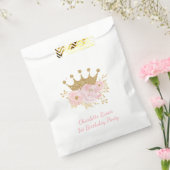 Blush Pink Crown Princess Baby shower Birthday Bedankzakje (Gezegeld)
