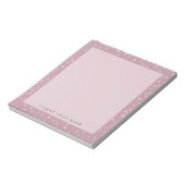 Blush Pink Crystal Confetti Notitieblok 5,5 x 6 in (Linkerzijde)