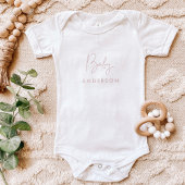 Blush Pink Custom Baby Naam Romper