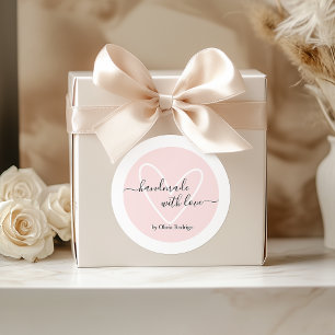 Blush Pink Custom Bedankt Sticker Verpakking