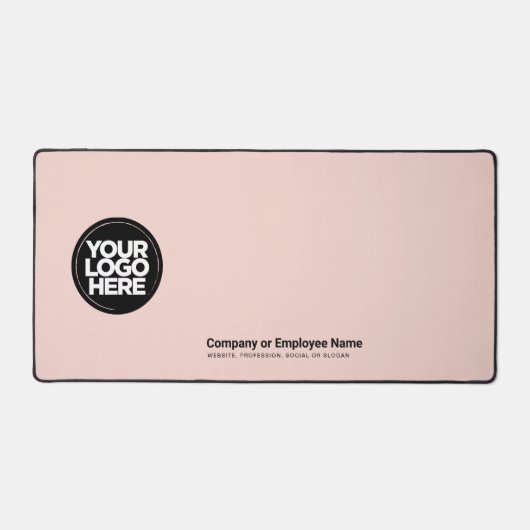 Blush Pink | Custom Business Logo Name, Slogan Bureaumat (Voorkant)