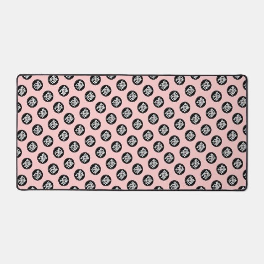 Blush Pink Custom Business Logo Pattern Bureaumat (Voorkant)