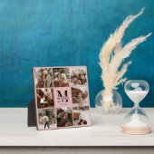 Blush Pink Custom Family Fotocollage | Monogram Fotoplaat (Insitu)