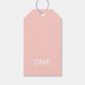 Blush Pink Custom Front and Back Baby Girl Cadeaulabel (Voorkant)