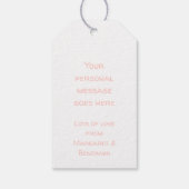 Blush Pink Custom Front and Back Baby Girl Cadeaulabel (Achterkant)