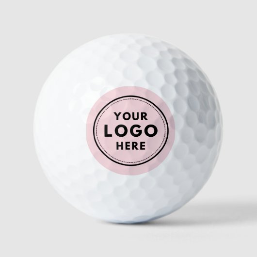 Blush Pink Custom Logo Business Branding Golfballen (Voorkant)