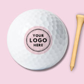 Blush Pink Custom Logo Business Branding Golfballen
