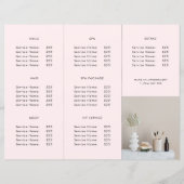 Blush Pink Custom Logo Business Trifold Brochure (Achterkant)