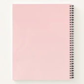 Blush Pink Custom Monogram Naam Notitieboek (Achterkant)