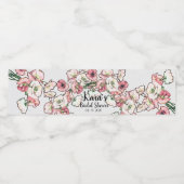 Blush Pink Custom Vrijgezellenfeest Waterflesetike Waterfles Etiket (Enkel label)