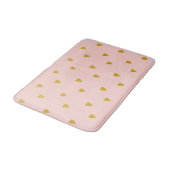 Blush Pink & Cute Gold Hearts Badmat (Gekanteld)
