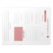 Blush Pink Dagelijkse Planner Pagina's Notitieblok (Voorkant)