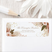 Blush Pink Dahlia Gold Stardust Botanical Etiket (Insitu)