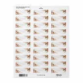 Blush Pink Dahlia Gold Stardust Botanical Etiket (Full Sheet)