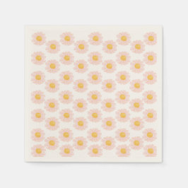 Blush Pink Daisy 1e Verjaardagsfeest Servet