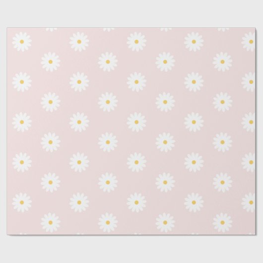 Blush Pink Daisy Cadeaupapier (Vlak)