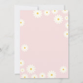Blush Pink Daisy Floral Bohemian Meisje Baby showe Kaart (Achterkant)