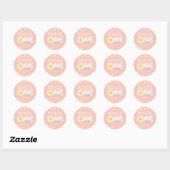 Blush Pink Daisy OneDerful Dank u Verjaardag Ronde Sticker (Vel)