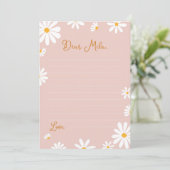 Blush Pink Daisy Time Capsule Note Message Kaart (Staand voorkant)