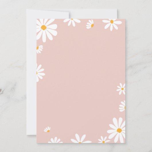 Blush Pink Daisy Time Capsule Note Message Kaart (Achterkant)