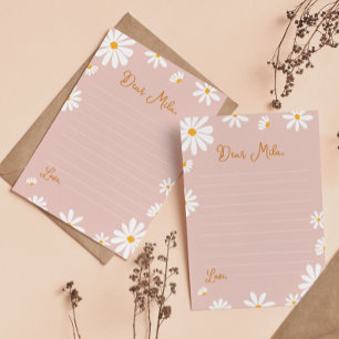 Blush Pink Daisy Time Capsule Note Message Kaart