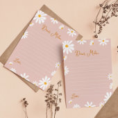 Blush Pink Daisy Time Capsule Note Message Kaart