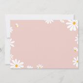 Blush Pink Daisy Verjaardagsfeestje Dank je Kaart (Achterkant)