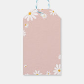 Blush Pink Daisy Verjaardagsfeestje Dank u Label Cadeaulabel (Achterkant)