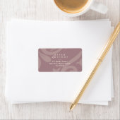 Blush Pink Damask Classic Wedding Address Label (Insitu)