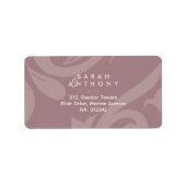Blush Pink Damask Classic Wedding Address Label (Voorkant)