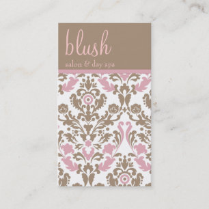 Blush Pink Damask Elegant Visitekaartje