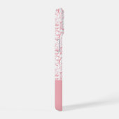 Blush Pink Damask Pattern Monogram iPhone 14 Hoesj 15 Case (Rechterkant)