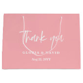 Blush Pink Dank u bruiloft Groot Cadeauzakje (Voorkant)