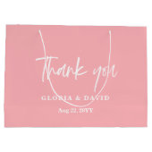 Blush Pink Dank u bruiloft Groot Cadeauzakje (Achterkant)