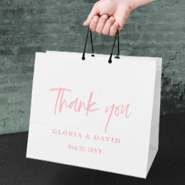 Blush Pink Dank u bruiloft Groot Cadeauzakje