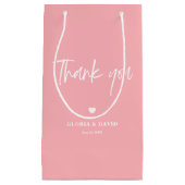 Blush Pink Dank u bruiloft Klein Cadeauzakje (Voorkant)