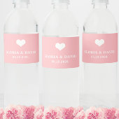 Blush Pink Dank u bruiloft Waterfles Etiket