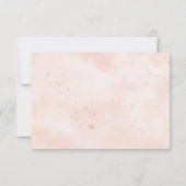 Blush Pink & Deep Navy Elegant Spring Wedding RSVP Kaartje (Achterkant)