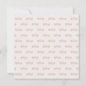 Blush Pink Delicate Floral White Goose Baby shower Kaart (Achterkant)