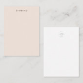 Blush Pink Diamond Display Kaart Visitekaartje (Voorkant / Achterkant)
