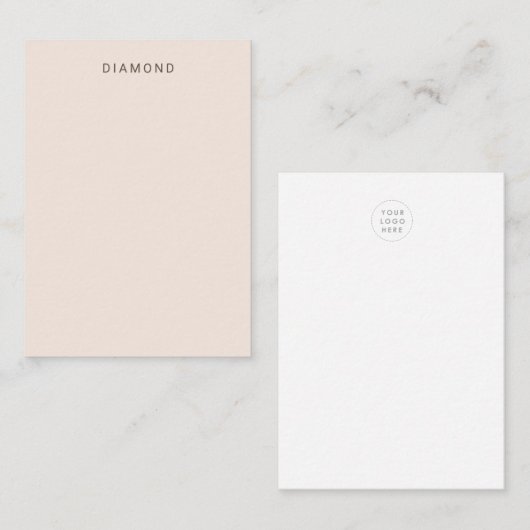 Blush Pink Diamond Display Kaart Visitekaartje (Voorkant / Achterkant)