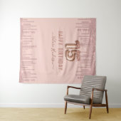 Blush Pink Diamond Drips Happy 15th Birthday Wandkleed (In Situ (horizontaal))