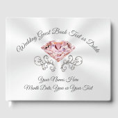 Blush Pink Diamond gepersonaliseerde bruiloft gast Gastenboek (Voorkant)