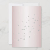 Blush Pink Diamond Trouwjurk Vrijgezellenfeest Kaart (Achterkant)