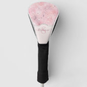 Blush Pink Disco Ball Mosaic Monogram Golfheadcover (Voorkant)