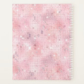 Blush Pink Disco Ball Mosaic Monogram Planner (Achterkant)