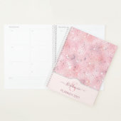 Blush Pink Disco Ball Mosaic Monogram Planner (Display)