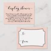  Blush Pink Display Vrijgezellenfeest Cadeaukaart Informatiekaartje (Voorkant / Achterkant)